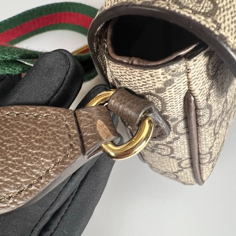 GUCCI 764961 老花翻蓋肩背包-8