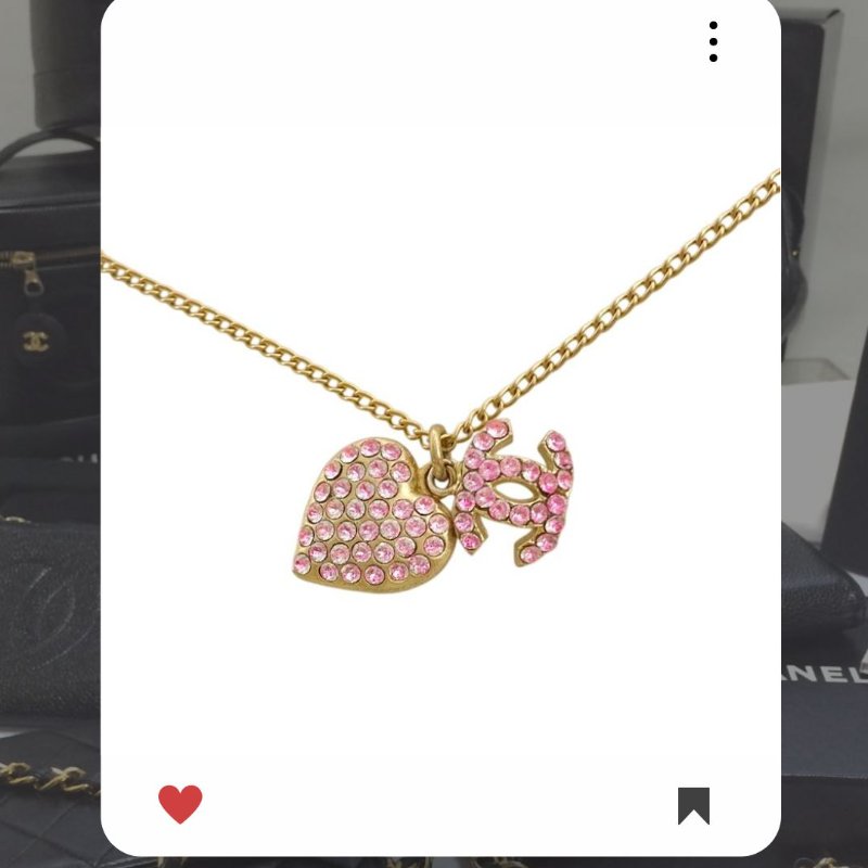 🛍️🎁 26 🔥 2月新品上架 新年情人節💘 香奈兒 Chanel 金色粉色水鑽愛心頸鏈 🔥 香奈兒熱賣款 香奈兒經典款 耳環 CHANEL EARRING-0