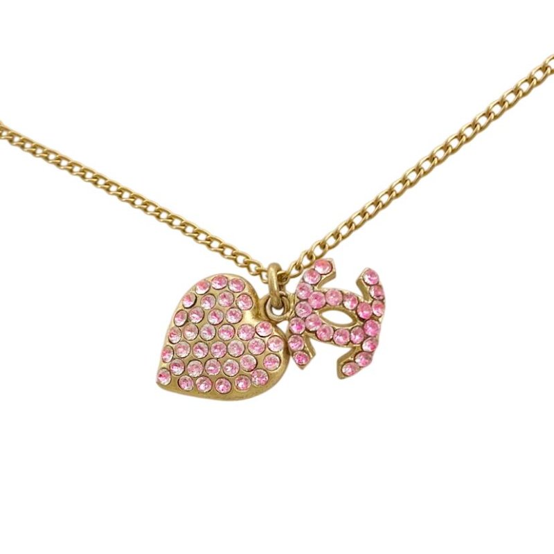 🛍️🎁 26 🔥 2月新品上架 新年情人節💘 香奈兒 Chanel 金色粉色水鑽愛心頸鏈 🔥 香奈兒熱賣款 香奈兒經典款 耳環 CHANEL EARRING-3