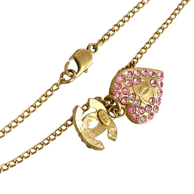 🛍️🎁 26 🔥 2月新品上架 新年情人節💘 香奈兒 Chanel 金色粉色水鑽愛心頸鏈 🔥 香奈兒熱賣款 香奈兒經典款 耳環 CHANEL EARRING-7
