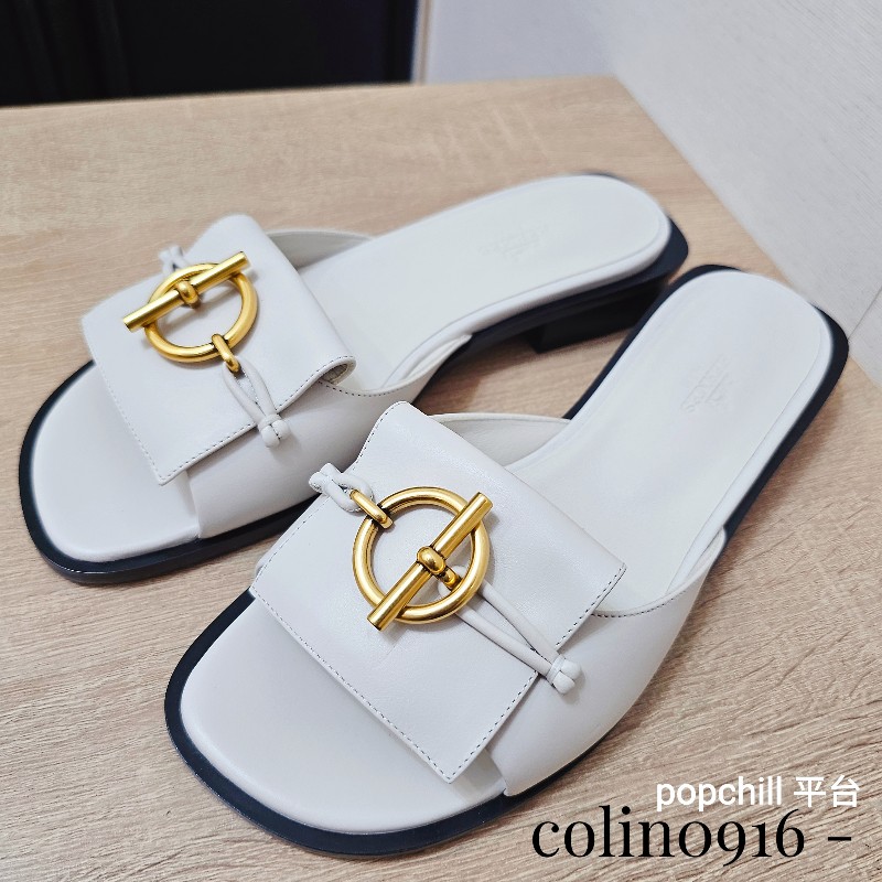 [農曆新年福利🧧] Hermes白牛皮Isle Sandal涼鞋-0