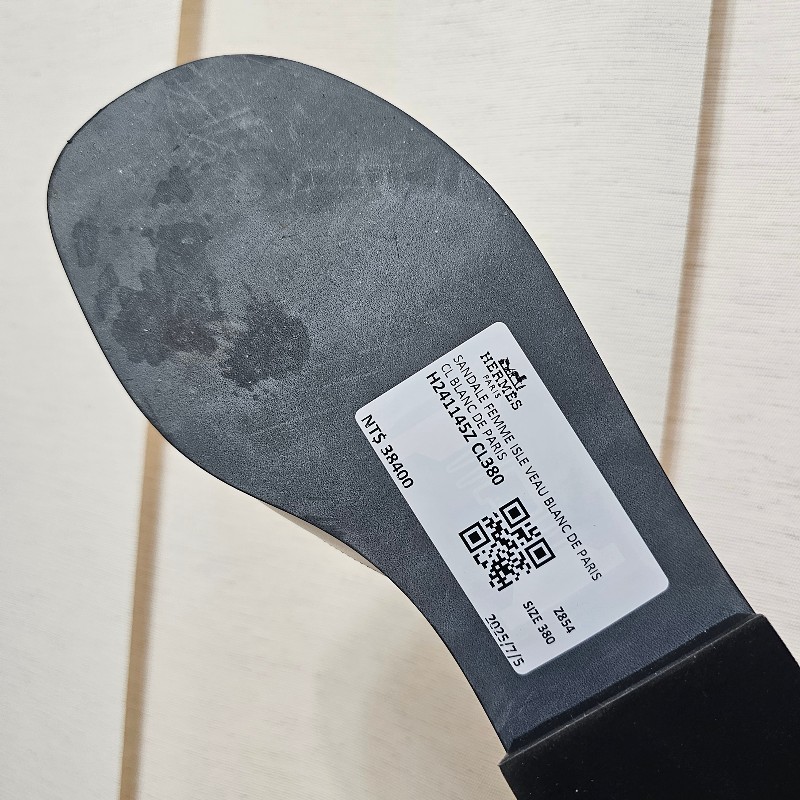 [農曆新年福利🧧] Hermes白牛皮Isle Sandal涼鞋-12