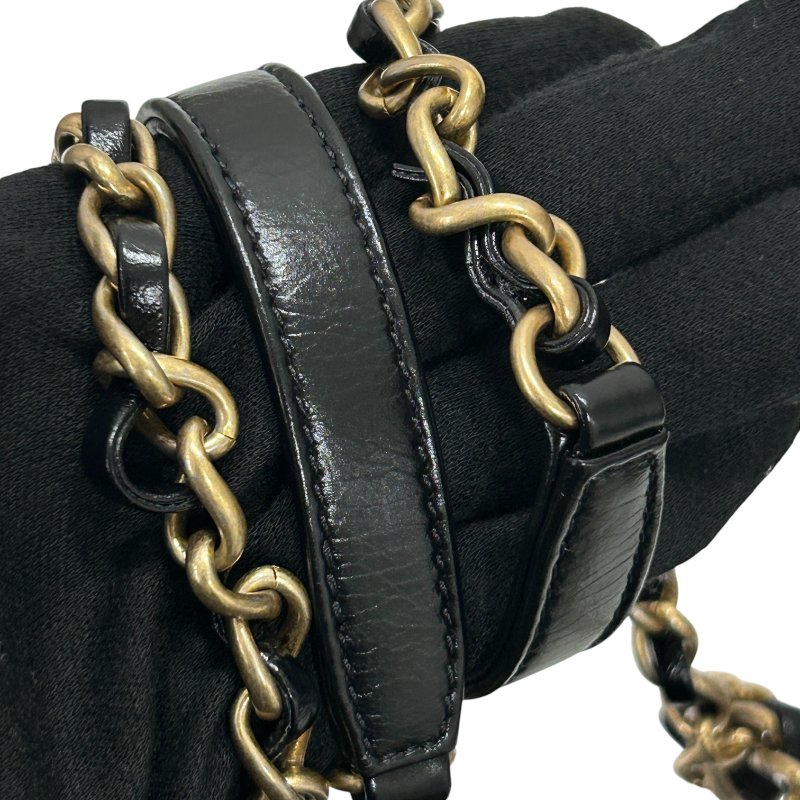 CHANEL 香奈兒 水桶包 側背包 羊皮 黑色 金扣-14