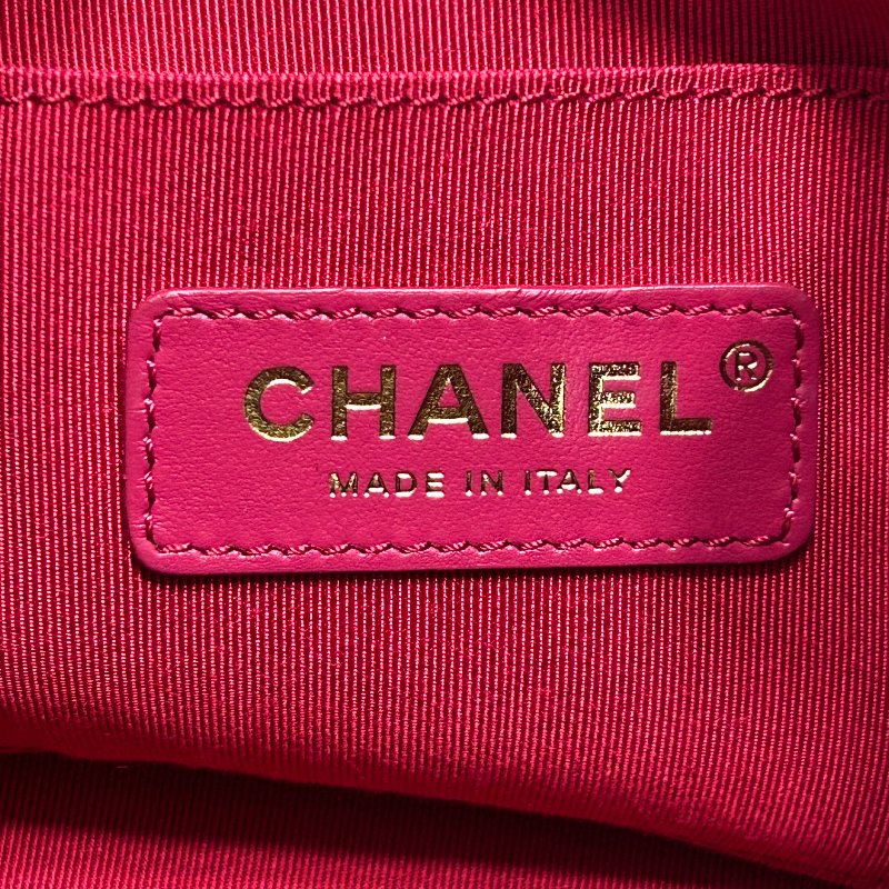 CHANEL 香奈兒 水桶包 側背包 羊皮 黑色 金扣-15