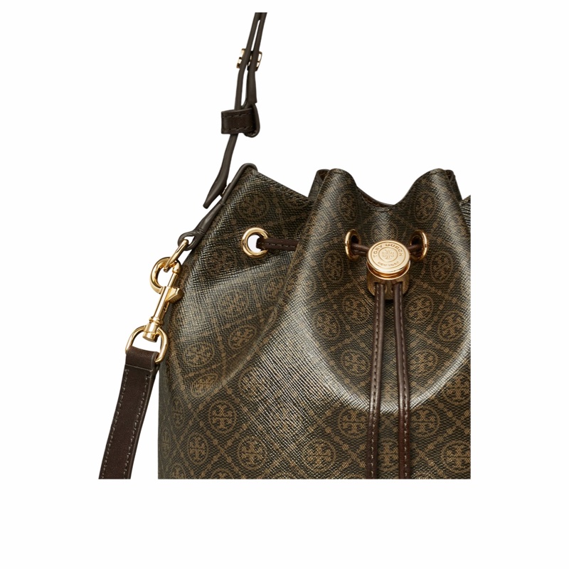 Tory Burch 女士 T Monogram 水桶包均碼碼17.9cm*11.7cm*21.2cm-4