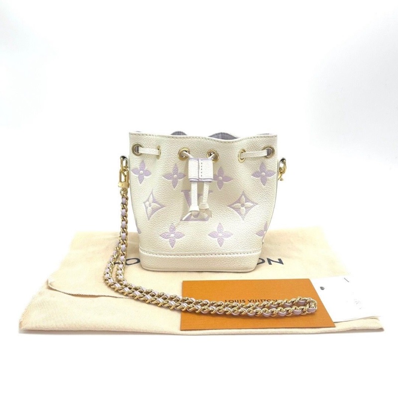 LV香芋紫 Noé Nano 手提肩背水桶包芯片款13*16*10 98新配件塵袋購證-1