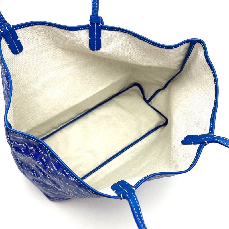 GOYARD藍色Y字滿印老花 中號肩背子母購物袋 34*28*14 98新配件塵袋-4