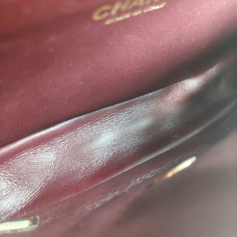 Chanel CF方胖子拼色鏈條深綠色拼湖綠色 金扣 羊皮 18*14*6 98新配件塵袋保卡-3
