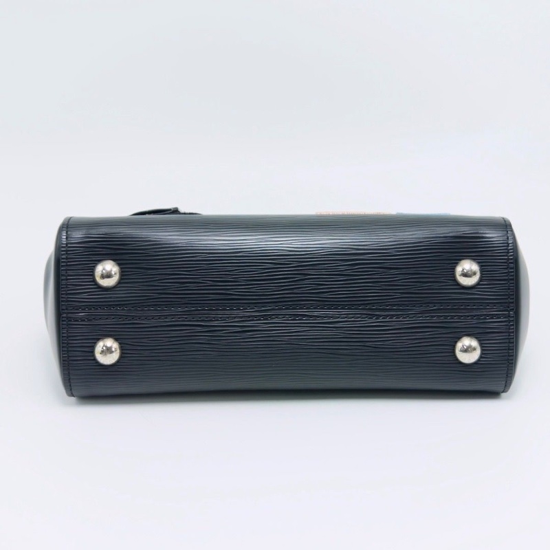 LV 限量款Cliuny 黑色水波紋徽章手提肩背包25*19*10 98新配件絲巾塵袋-2