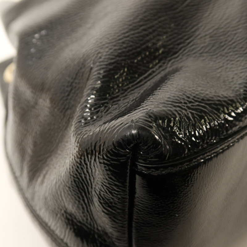 GUCCI 漆皮皮革Soho Chain Shoulder Bag金扣鏈帶肩背袋-10