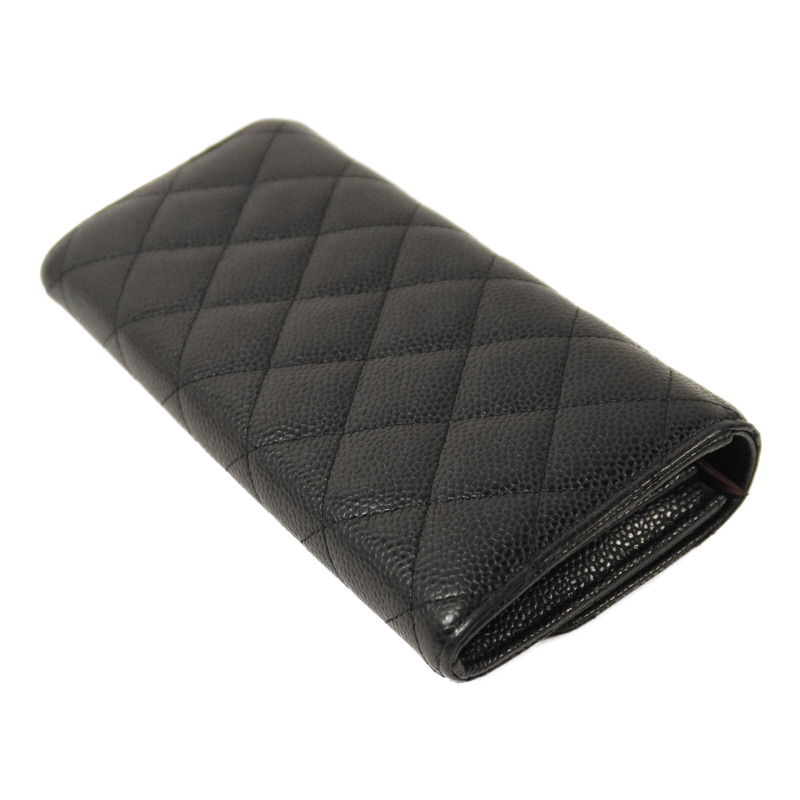 CHANEL 牛皮皮革Classic Long Wallet金扣長錢包-3