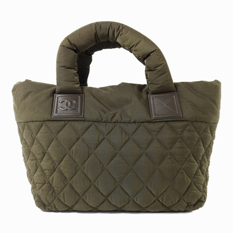 CHANEL 尼龍Coco Cocoon銀扣手挽袋