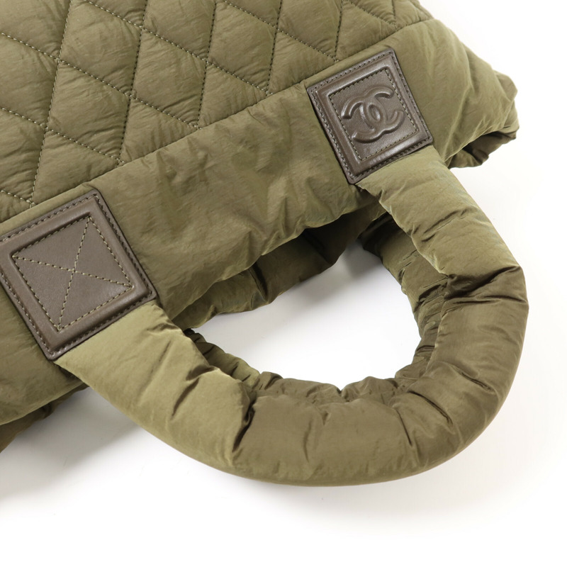 CHANEL 尼龍Coco Cocoon銀扣手挽袋-7