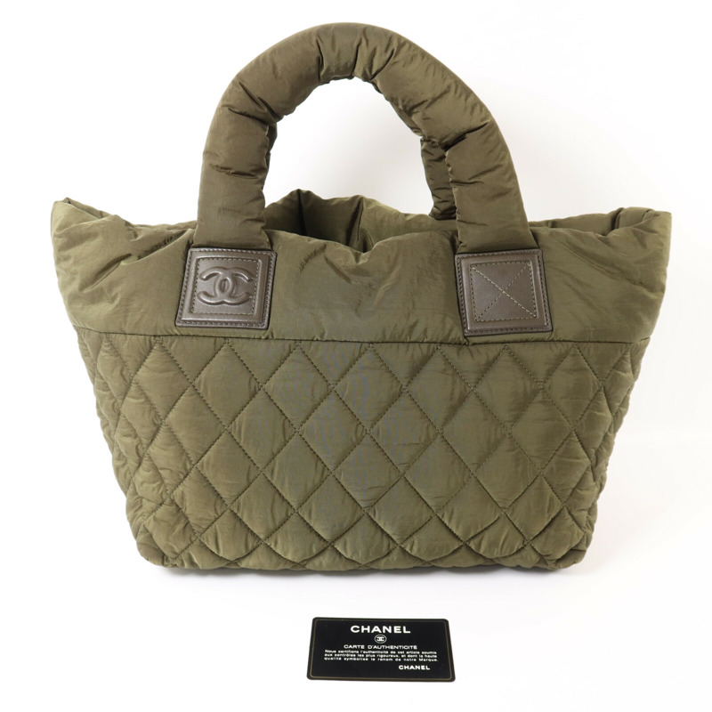 CHANEL 尼龍Coco Cocoon銀扣手挽袋-9