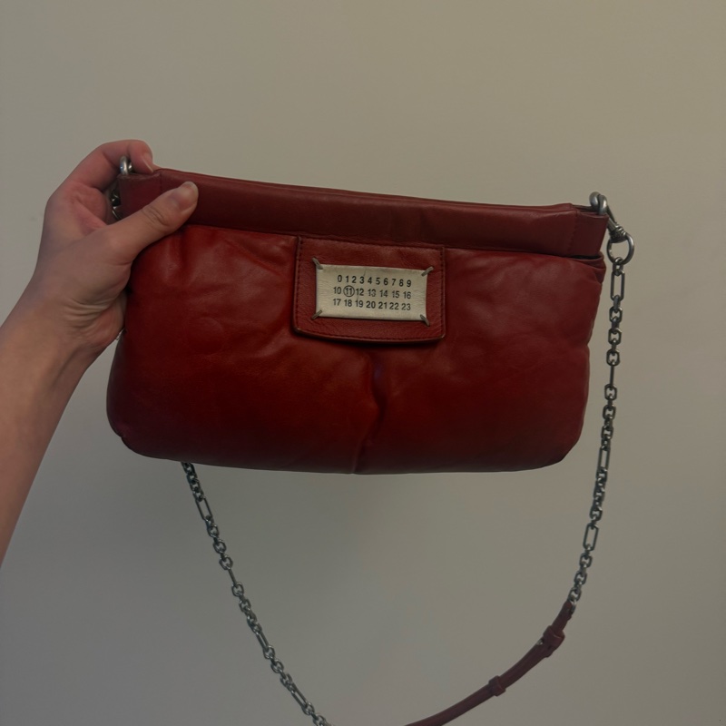 maison margiela 紅色鏈條包-3