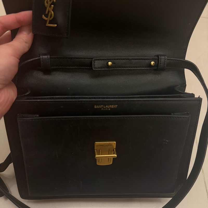 ysl 黑色方包-2