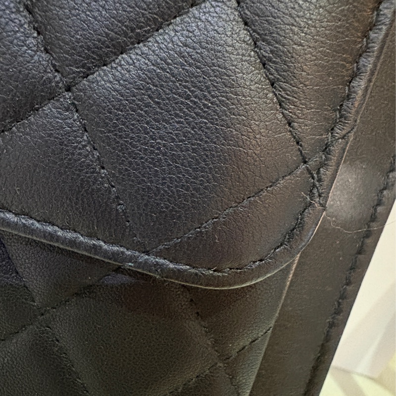 近全新 稀有 Chanel 雙色logo 手拿包 宴會包 文件公事包-8