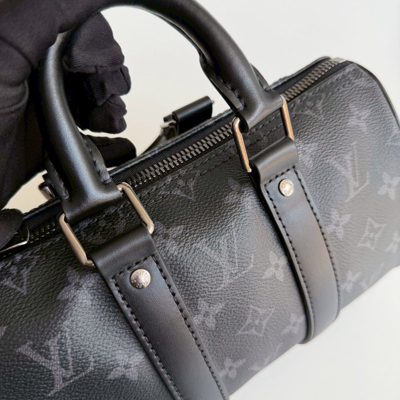 99新🆕 全配有購證🙌🏻 Louis Vuitton LV 路易威登 Keepall Bandoulière 25 黑色老花-12