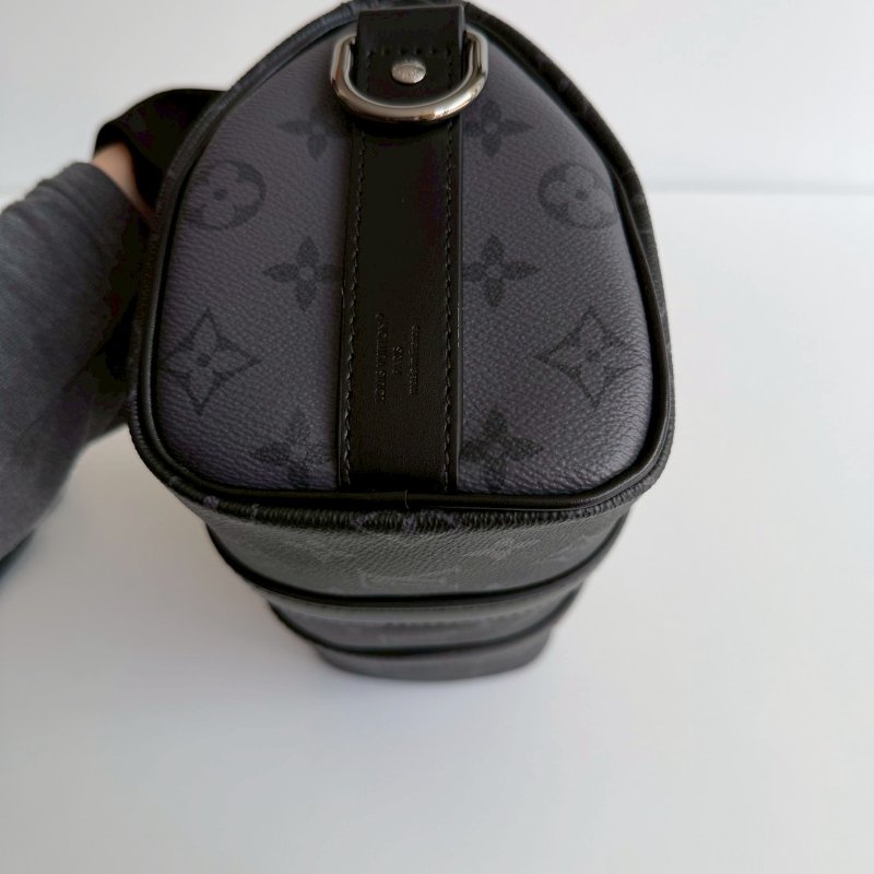 99新🆕 全配有購證🙌🏻 Louis Vuitton LV 路易威登 Keepall Bandoulière 25 黑色老花-16