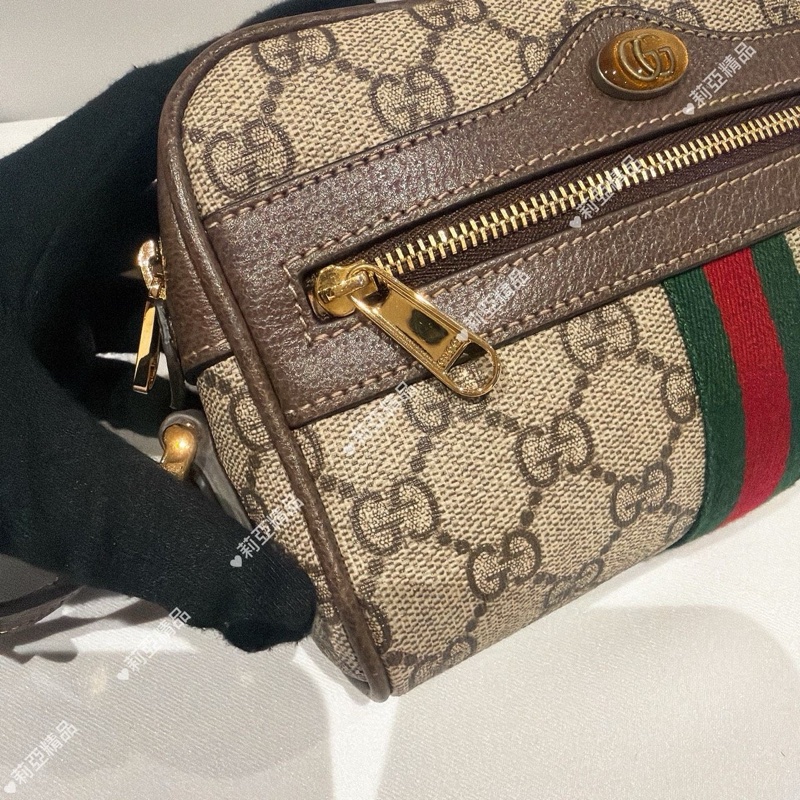 莉亞精品♡ Gucci 517350 老花小相機包 二手-8