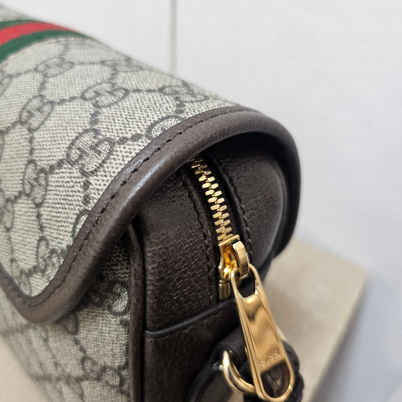 [ 新年經典款回饋福利❣️] Gucci 老花Ophidia金釦磁吸肩斜背包-9