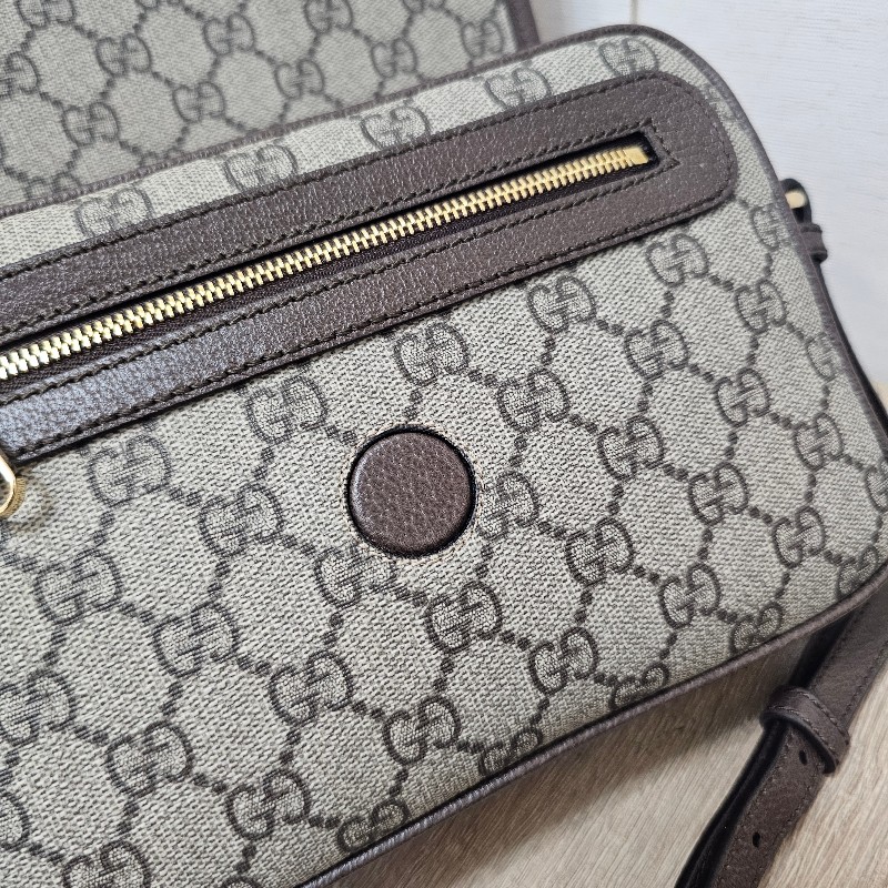 [ 新年經典款回饋福利❣️] Gucci 老花Ophidia金釦磁吸肩斜背包-13