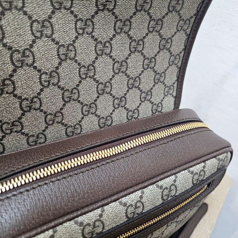 [ 新年經典款回饋福利❣️] Gucci 老花Ophidia金釦磁吸肩斜背包-17