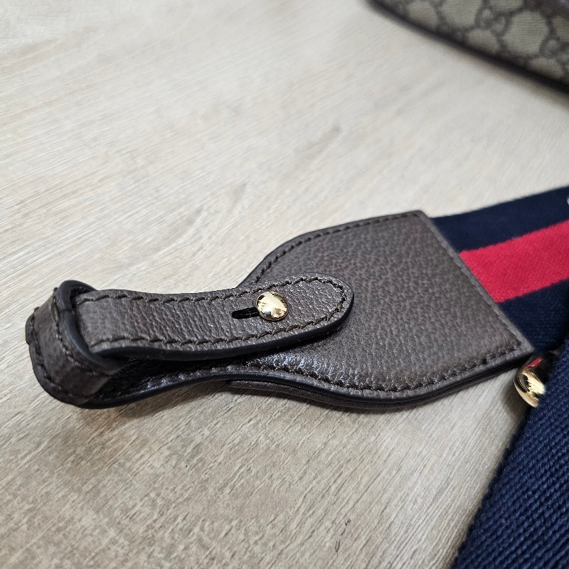 [ 新年經典款回饋福利❣️] Gucci 老花Ophidia金釦磁吸肩斜背包-23