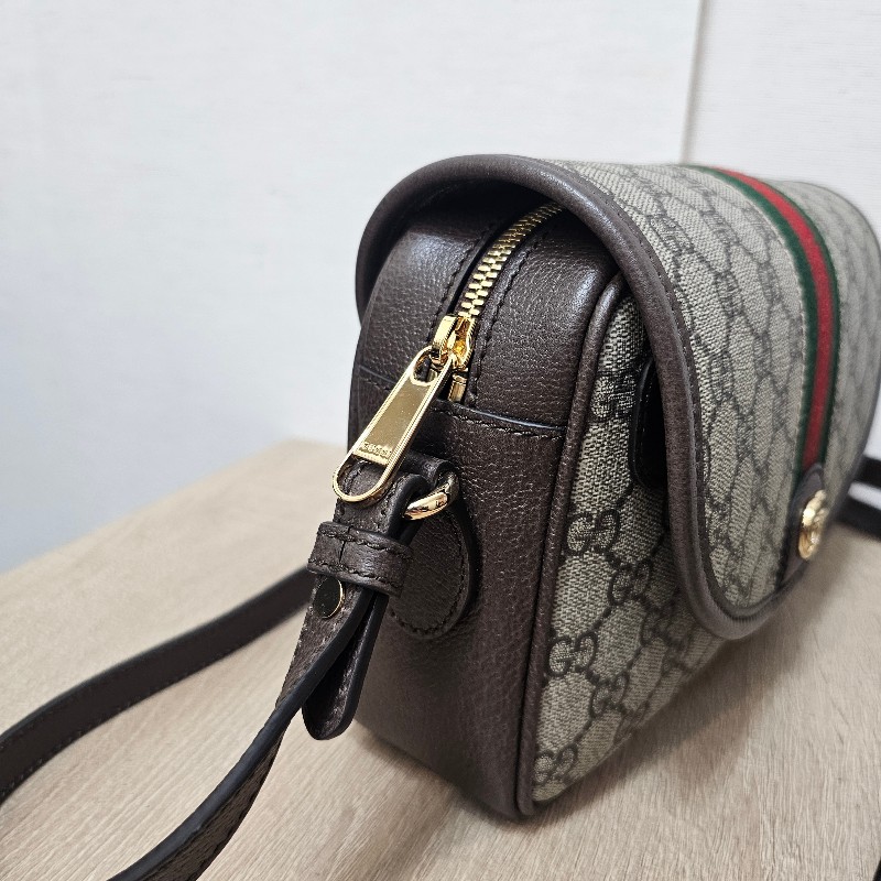 [ 新年經典款回饋福利❣️] Gucci 老花Ophidia金釦磁吸肩斜背包-27