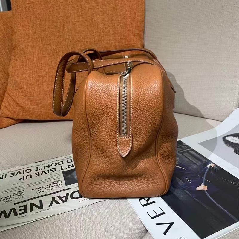 Hermes Victoria 35 金棕銀扣-2