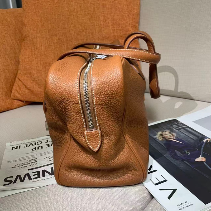 Hermes Victoria 35 金棕銀扣-3