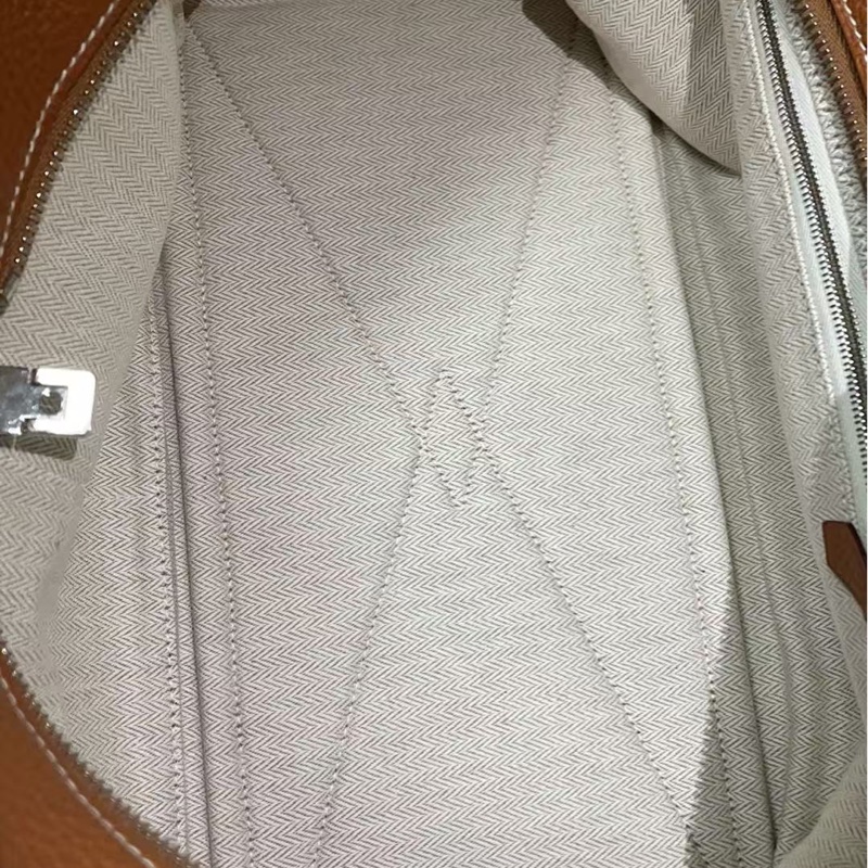 Hermes Victoria 35 金棕銀扣-9
