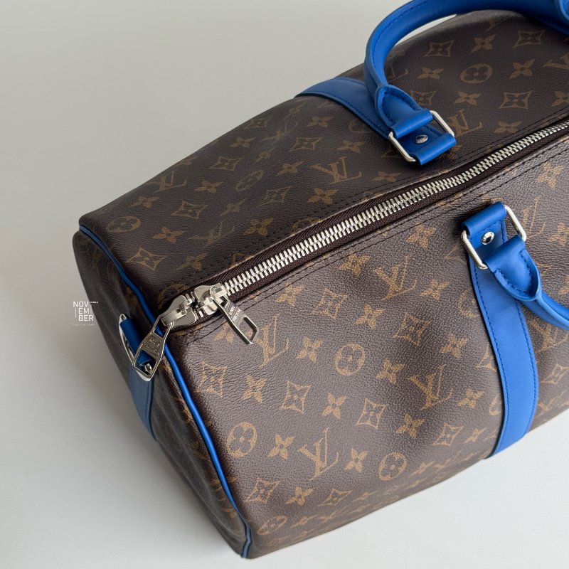 99新🆕 Louis Vuitton LV 路易威登 Keepall 50 拼寶藍色老花旅行袋-1