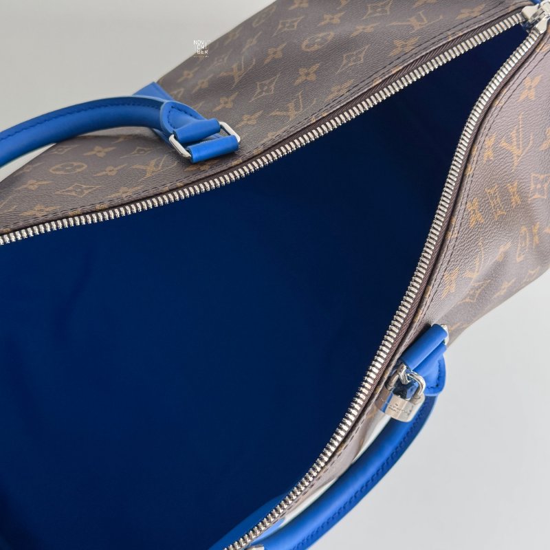99新🆕 Louis Vuitton LV 路易威登 Keepall 50 拼寶藍色老花旅行袋-2