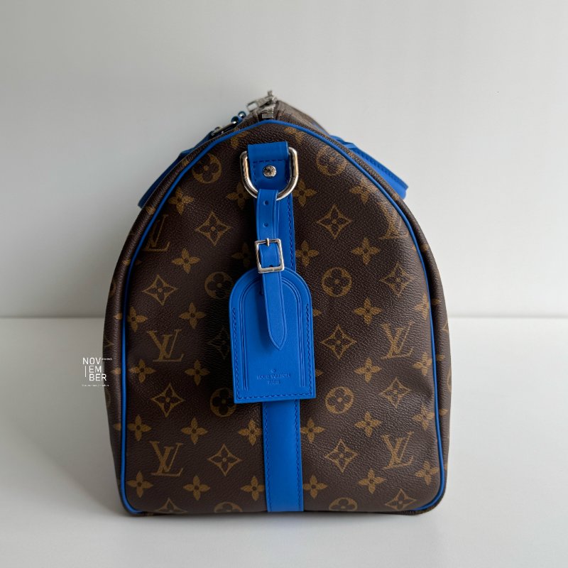 99新🆕 Louis Vuitton LV 路易威登 Keepall 50 拼寶藍色老花旅行袋-3