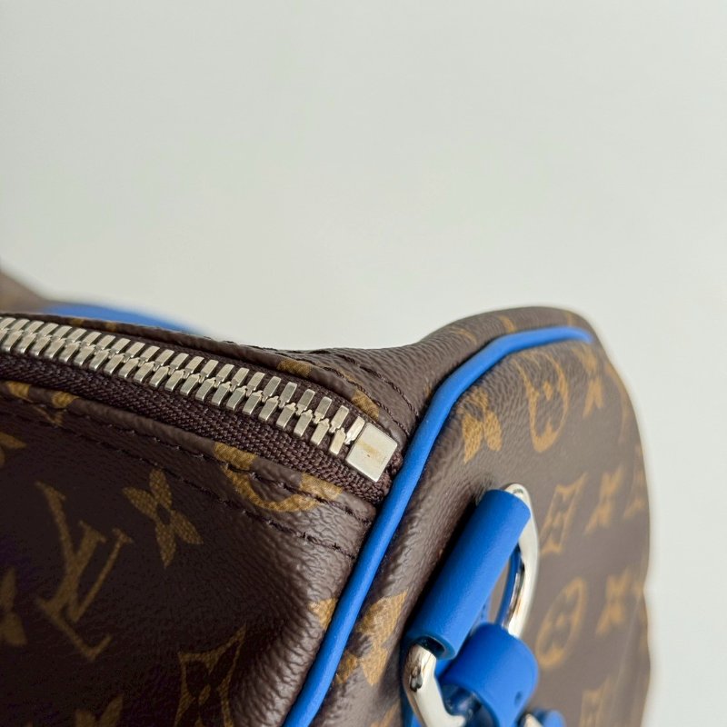 99新🆕 Louis Vuitton LV 路易威登 Keepall 50 拼寶藍色老花旅行袋-12