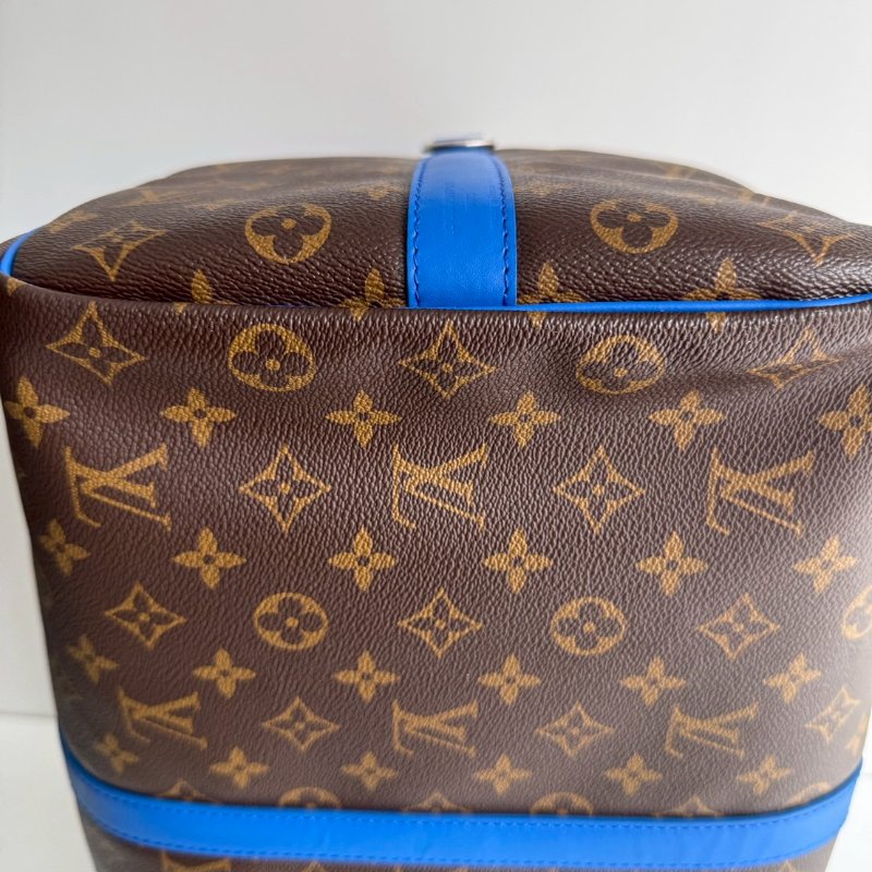 99新🆕 Louis Vuitton LV 路易威登 Keepall 50 拼寶藍色老花旅行袋-15