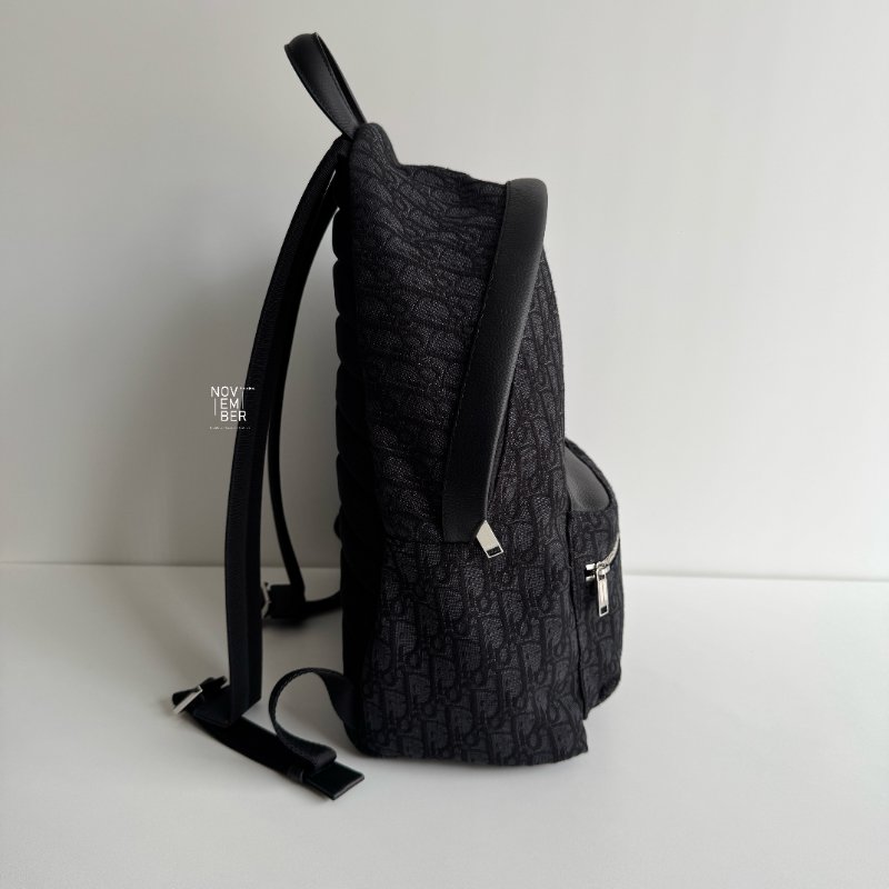 99新🆕 Dior 迪奧 Rider 老花後背包 黑色-3