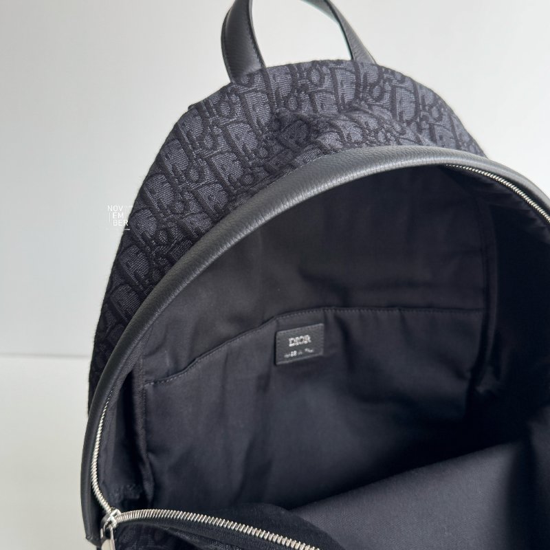 99新🆕 Dior 迪奧 Rider 老花後背包 黑色-4
