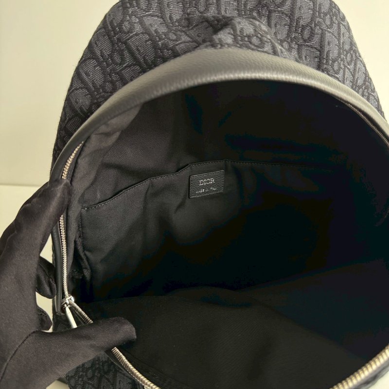99新🆕 Dior 迪奧 Rider 老花後背包 黑色-7
