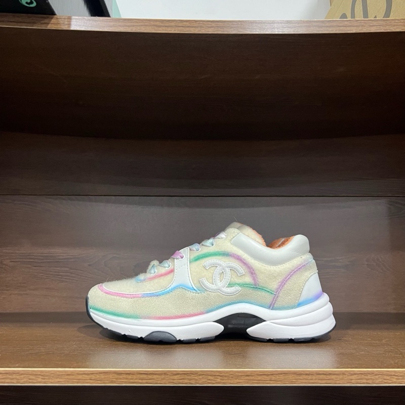 Chanel 香奈兒 彩虹雙c運動鞋 355碼 無附件-0
