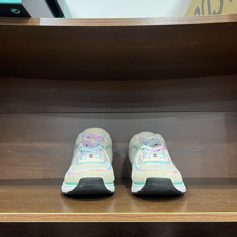 Chanel 香奈兒 彩虹雙c運動鞋 355碼 無附件-1