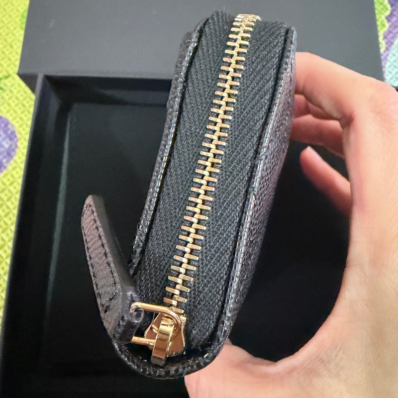 香奈兒。新款黑銀ㄇ字卡包，零錢包-4