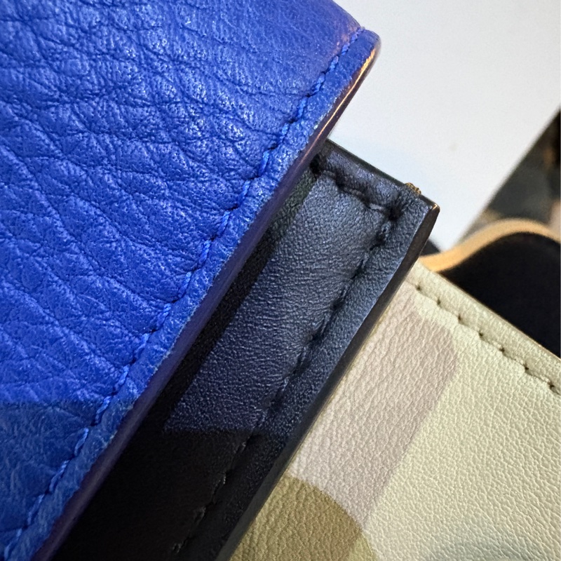 Celine Trapeze 拚色 牛皮 提包-2