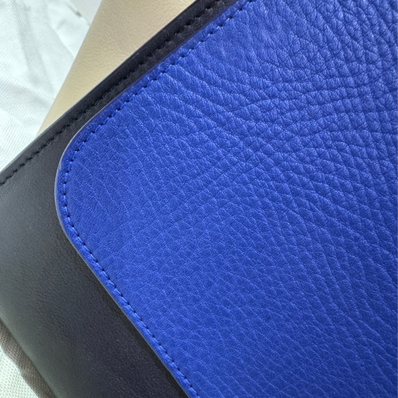 Celine Trapeze 拚色 牛皮 提包-4