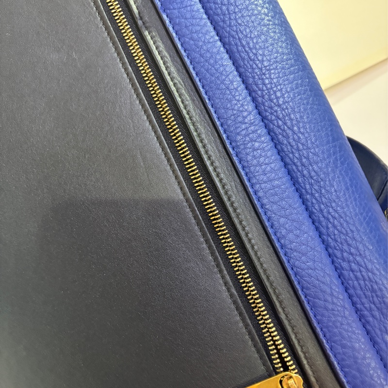 Celine Trapeze 拚色 牛皮 提包-6