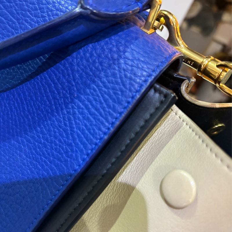 Celine Trapeze 拚色 牛皮 提包-8