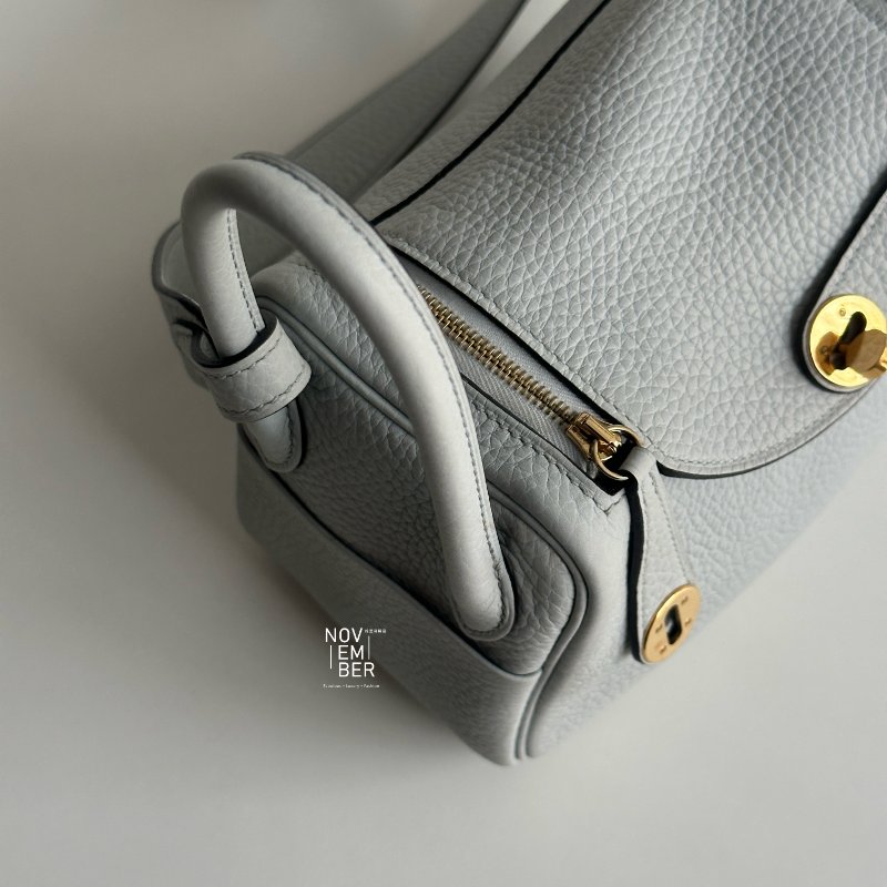 99新🆕 Hermès 愛馬仕 Mini Lindy 聖杯藍金釦 一代-5