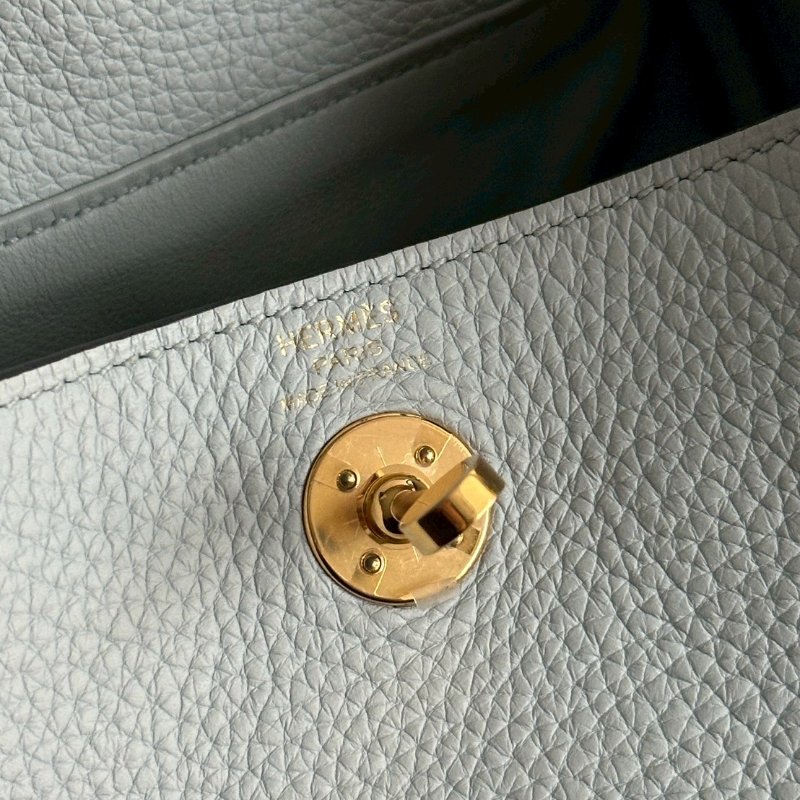 99新🆕 Hermès 愛馬仕 Mini Lindy 聖杯藍金釦 一代-8