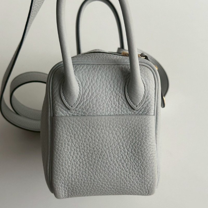 99新🆕 Hermès 愛馬仕 Mini Lindy 聖杯藍金釦 一代-10